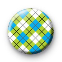 Green and Blue Argyle Pattern badge