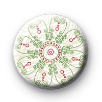 Green Indian Style Flower Badges