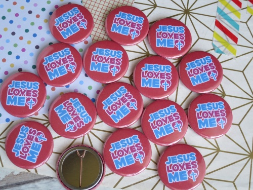 Jesus Loves Me Badges