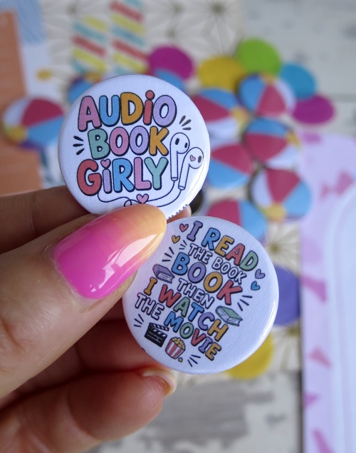 Audio Book Girly Badges