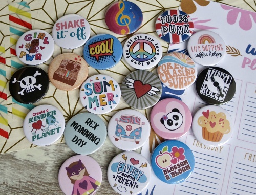 Colourful Summer Festival Badges