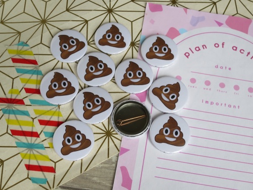 Poop Emoji Badges