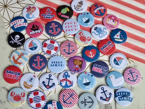 Sailing Seaside And Pirate Badges