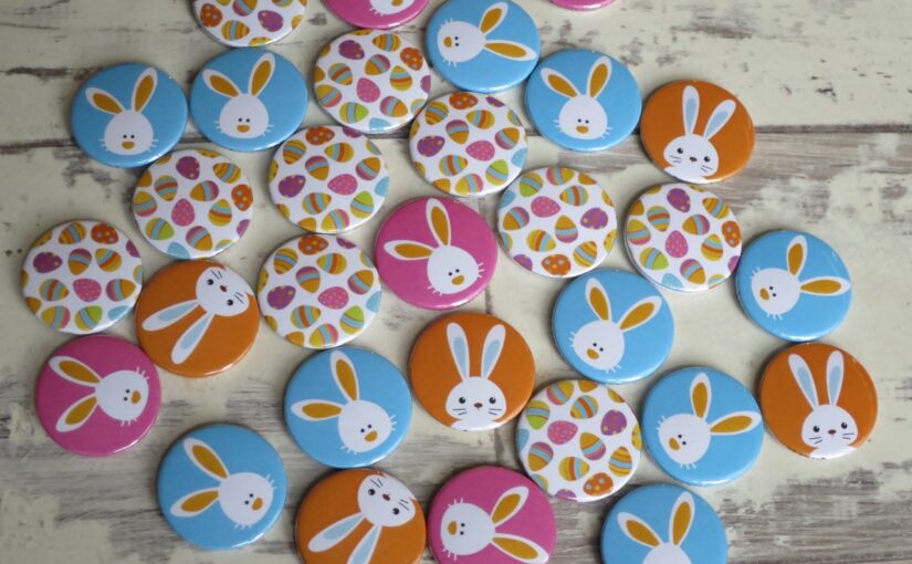 Handmade Easter Button Badges