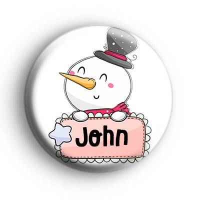 Custom Christmas Snowman Name Badge : Kool Badges