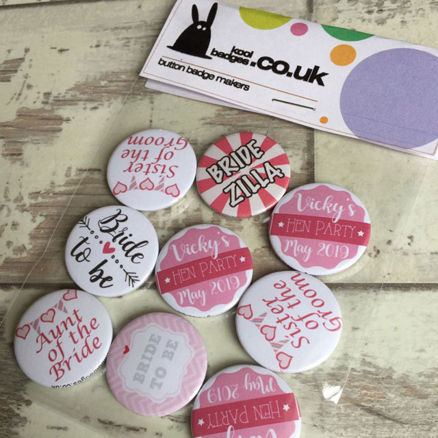 Hen Party Badges & Wedding Badges