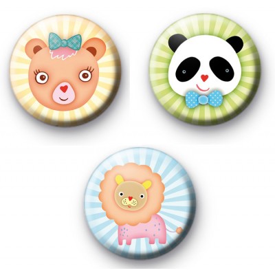 Big Bright Rainbow Badge : Kool Badges - 25mm Button Badges