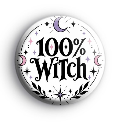 100% Witch Badge