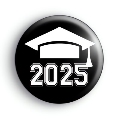 Black and White Graduate 2025 Badge