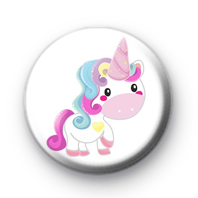 Rainbow Unicorn Button Badge