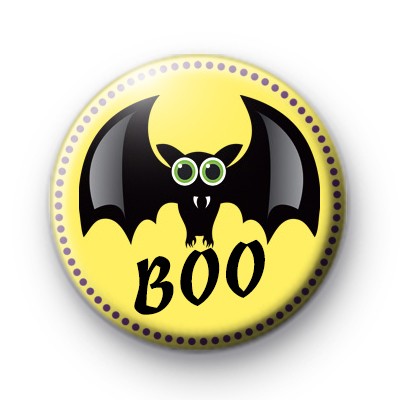 Spooky Vampire Black Bat Badge
