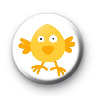 Chirpy Yellow Easter Chick Button Badge