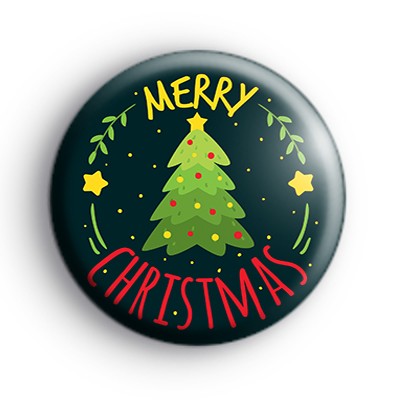 Xmas Tree Merry Christmas Badge