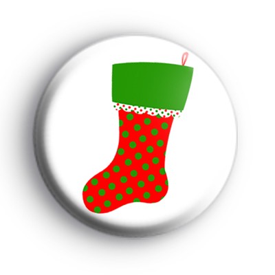Xmas Stocking Button Badge