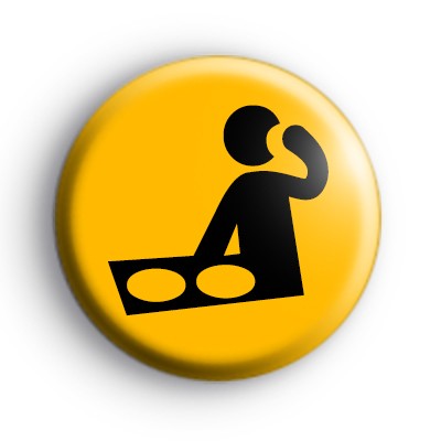 DJ Music Decks Orange Badge