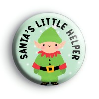 Santa's Little Helper Elf Button Badge