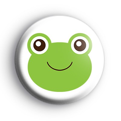 Green Frog Froggy Button Badge