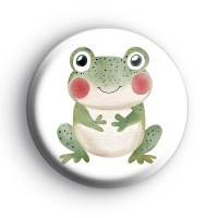 Green Happy Frog Badge