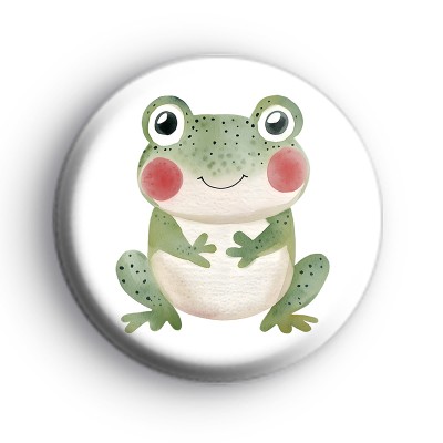 Green Happy Frog Badge