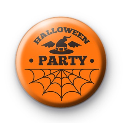 Orange Halloween Party Badge