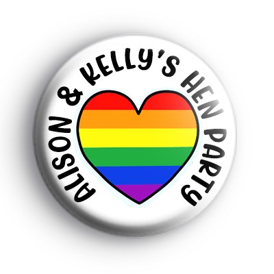 Rainbow Pride Hen Night Badge