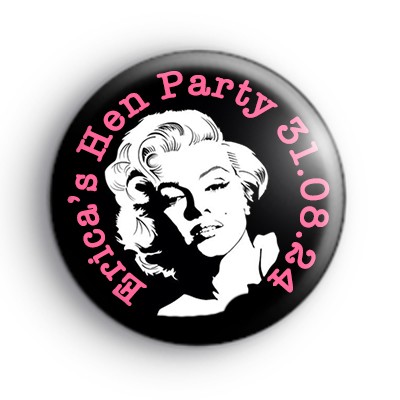 Marilyn Monroe Hen Party Badge