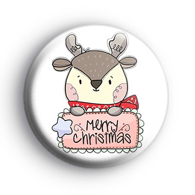 Merry Christmas Reindeer 1 Badge