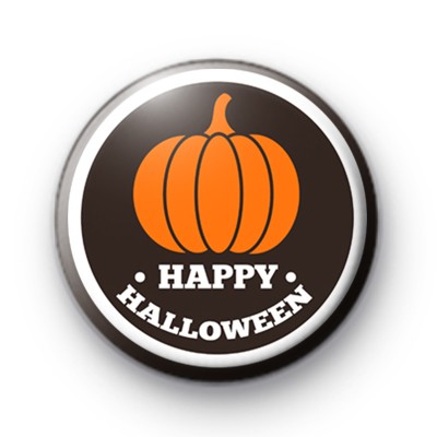 Happy Halloween Pumpkin Button Badge