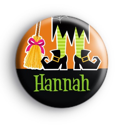 Custom Name Witch Feet Orange Badge