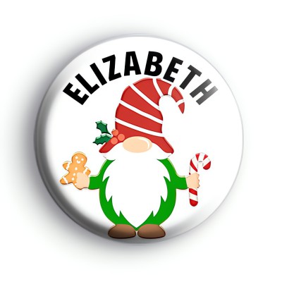 Personalised Christmas Gnome Name Badge