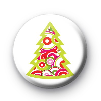 Pink & Green Christmas Tree badges