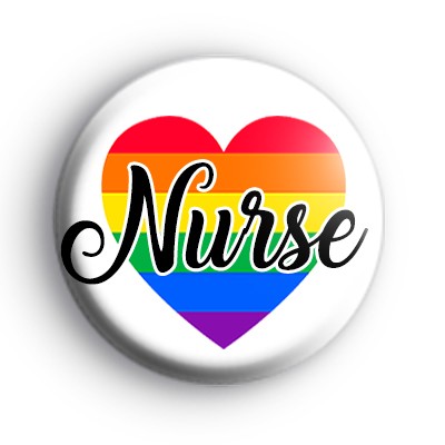 Rainbow Heart Nurse Badge