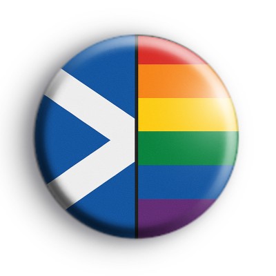 Scotland Rainbow Flag Gay Pride Badge