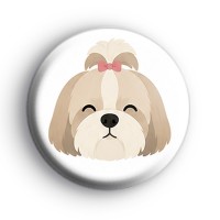 Shih Tzu Dog Button Badge Button Badges
