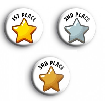 Set of 3 1st 2nd and 3rd Place Awards Badges