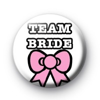 Team Bride Pink Bow Badge