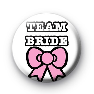 Team Bride Pink Bow Badge
