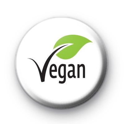 Vegan Logo Button Badge