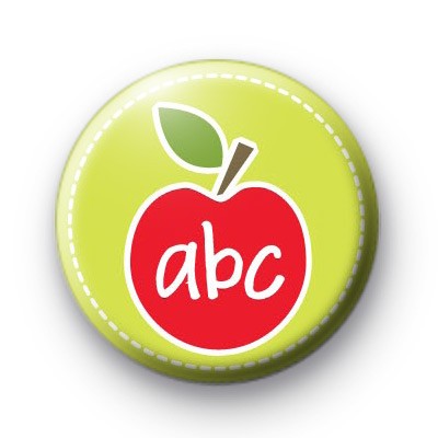ABC Alphabet Apple Badge