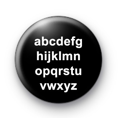 Alphabet letters badges