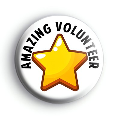 Amazing Volunteer Gold Star Badge