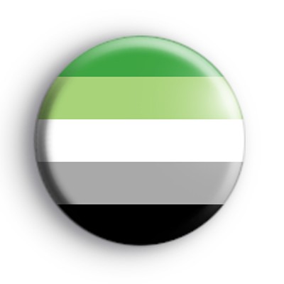 Aromantic Pride Flag Badge