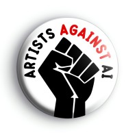 Artists Against AI Button Badge Button Badges