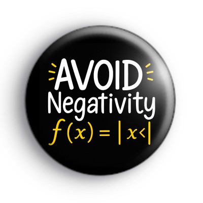 Avoid Negativity Maths Badge