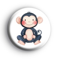 Cute Baby Monkey Badge