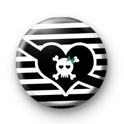 Black and White Pirate Eye Patch Badge