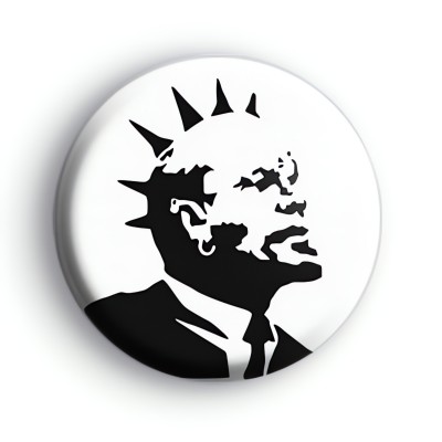 Banksy Punk Lenin Grafitti Badge