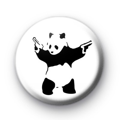 Banksy Panda Guns Badges