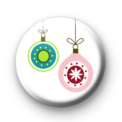 2 Festive Baubles Badge