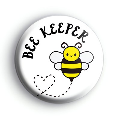 Bee Keeper Love Heart Badge